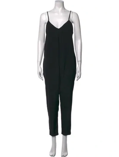 Pre-owned Hatch V-neck Jumpsuit In Black