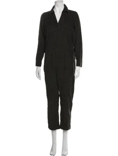 Pre-owned Hatch V-neck Jumpsuit In Black