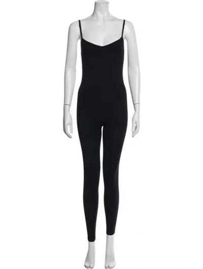 Pre-owned Hatch V-neck Jumpsuit In Blue