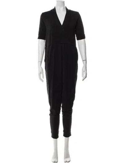 Pre-owned Hatch V-neck Jumpsuit In Blue