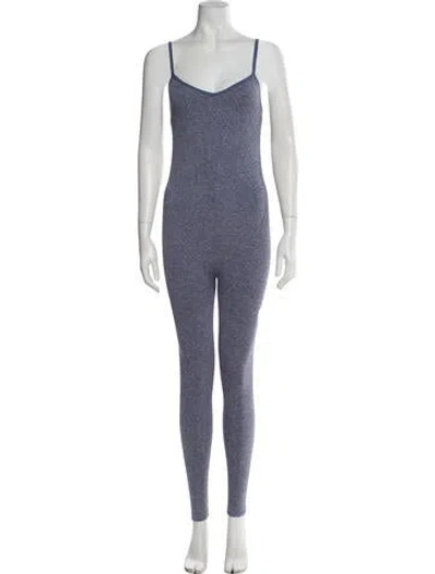 Pre-owned Hatch V-neck Jumpsuit In Blue