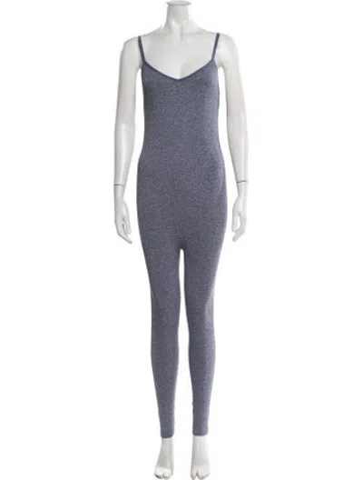 Pre-owned Hatch V-neck Jumpsuit In Blue