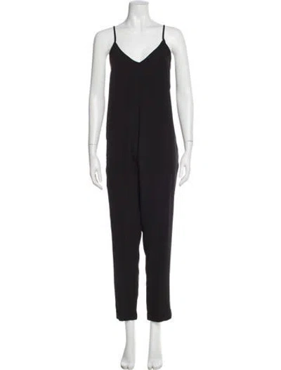 Pre-owned Hatch V-neck Jumpsuit In Gray