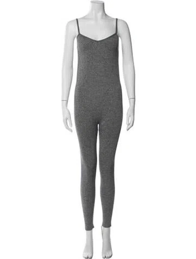 Pre-owned Hatch V-neck Jumpsuit In Grey