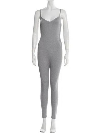 Pre-owned Hatch V-neck Jumpsuit In Grey