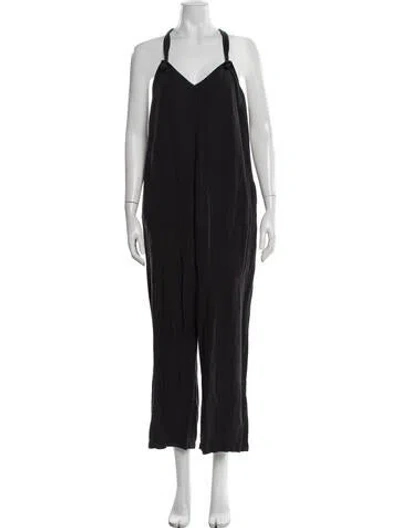 Pre-owned Hatch V-neck Jumpsuit In Grey