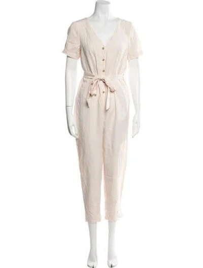 Pre-owned Hatch V-neck Jumpsuit In Pink
