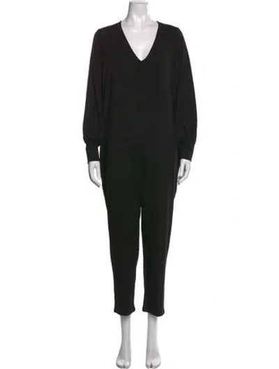 Pre-owned Hatch V-neck Jumpsuit W/ Tags In Black