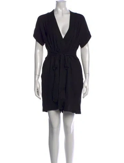 Pre-owned Hatch V-neck Jumpsuit W/ Tags In Black