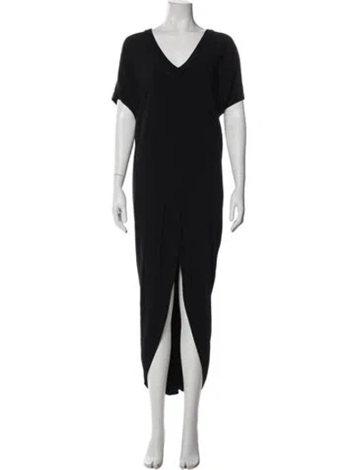 Pre-owned Hatch V-neck Long Dress In Blue