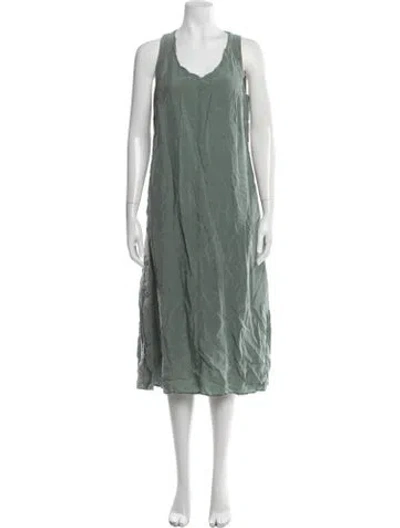 Pre-owned Hatch V-neck Long Dress In Green