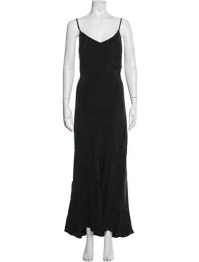 Pre-owned Hatch V-neck Long Dress In Multi
