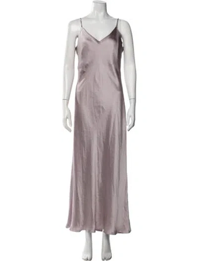 Pre-owned Hatch V-neck Long Dress In Neutral