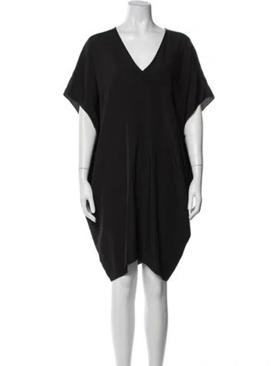 Pre-owned Hatch V-neck Mini Dress In Blue