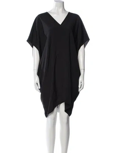 Pre-owned Hatch V-neck Mini Dress W/ Tags In Black