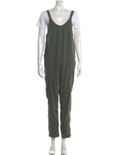 Pre-owned Hatch V-neck Overalls W/ Tags In Green