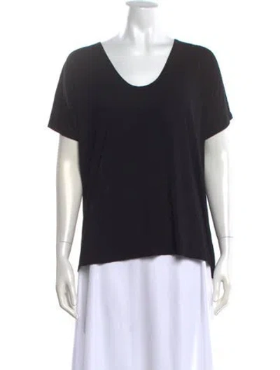 Pre-owned Hatch V-neck Short Sleeve T-shirt In Black