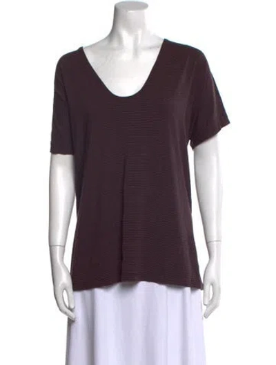 Pre-owned Hatch V-neck Short Sleeve T-shirt In Purple