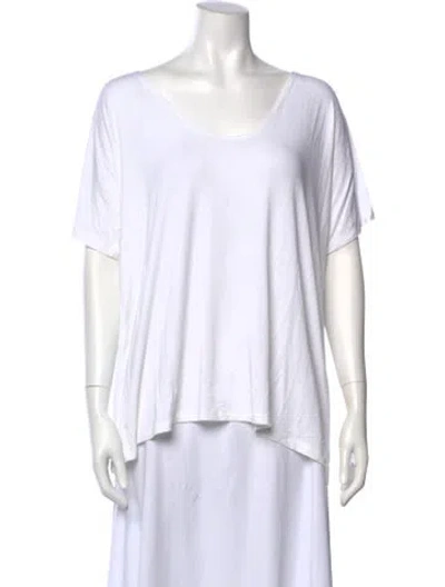 Pre-owned Hatch V-neck Short Sleeve T-shirt In White