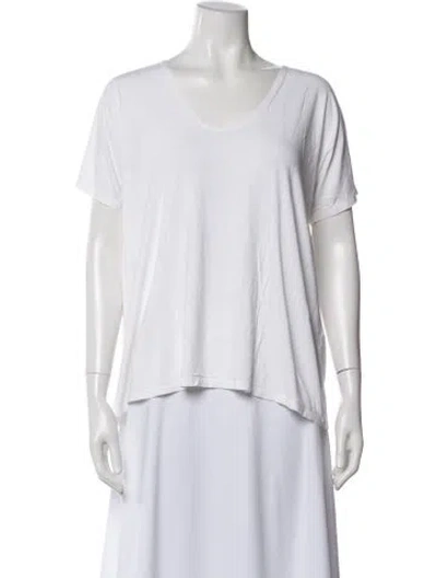 Pre-owned Hatch V-neck Short Sleeve T-shirt In White