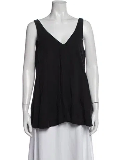 Pre-owned Hatch V-neck Sleeveless Top In Blue