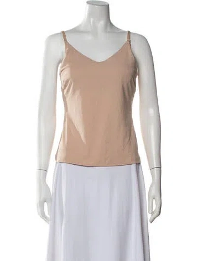 Pre-owned Hatch V-neck Sleeveless Top In Neutrals