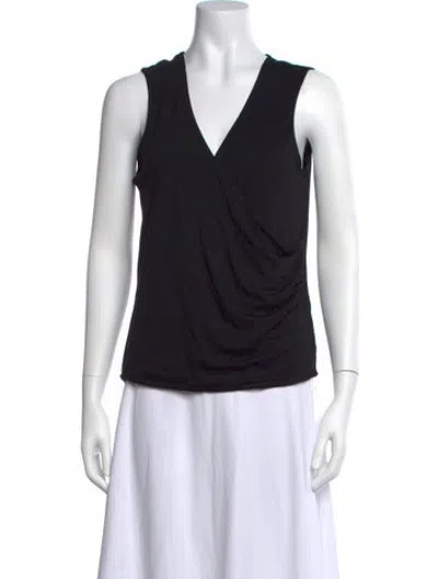 Pre-owned Hatch V-neck Sleeveless Top W/ Tags In Black