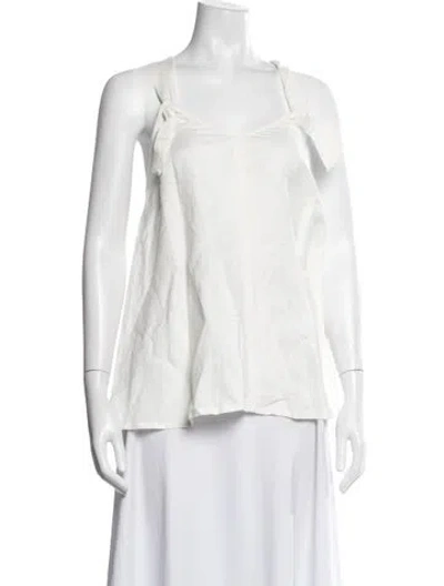 Pre-owned Hatch V-neck Sleeveless Top W/ Tags In White