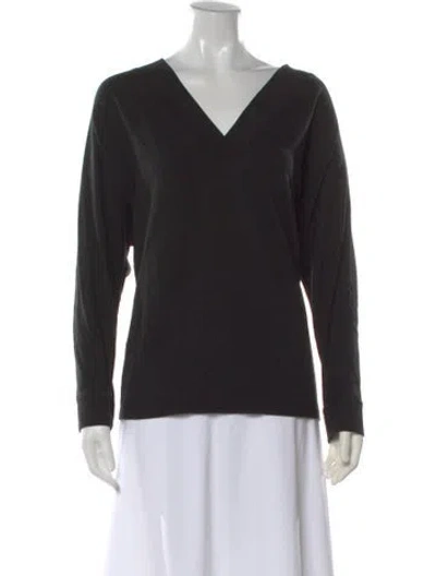 Pre-owned Hatch V-neck Sweater In Black