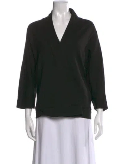 Pre-owned Hatch V-neck Sweater In Black