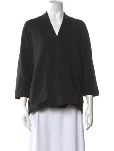 Pre-owned Hatch V-neck Sweater In Black