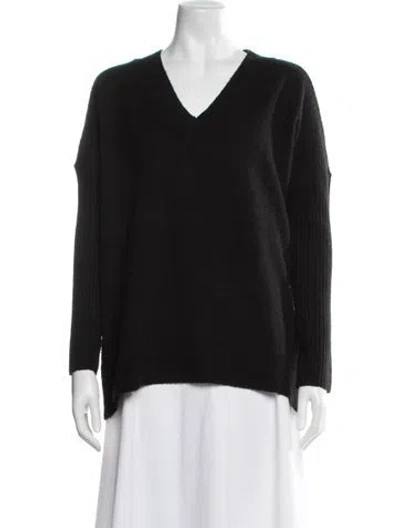 Pre-owned Hatch V-neck Sweater In Black