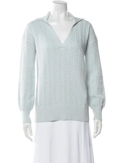 Pre-owned Hatch V-neck Sweater In Blue