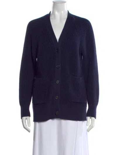 Pre-owned Hatch V-neck Sweater In Blue