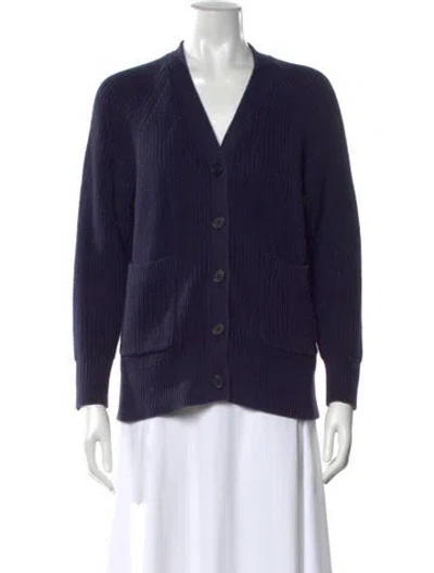 Pre-owned Hatch V-neck Sweater In Blue