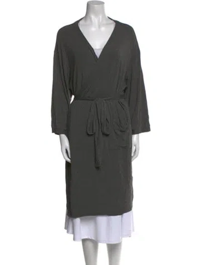 Pre-owned Hatch V-neck Sweater In Gray