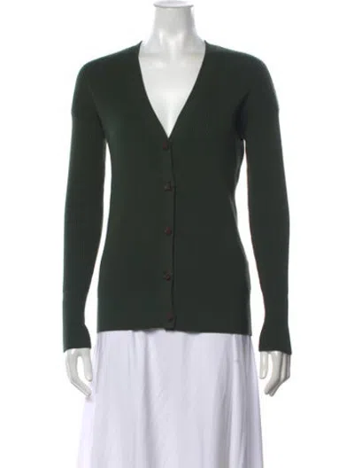 Pre-owned Hatch V-neck Sweater In Green