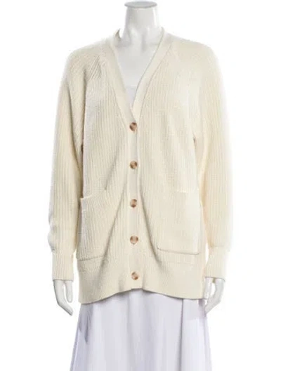 Pre-owned Hatch V-neck Sweater In Neutral