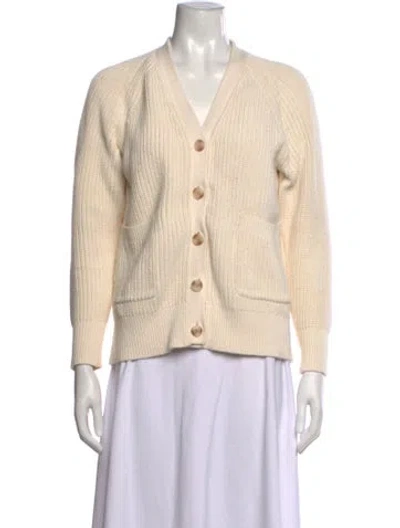 Pre-owned Hatch V-neck Sweater In Neutrals