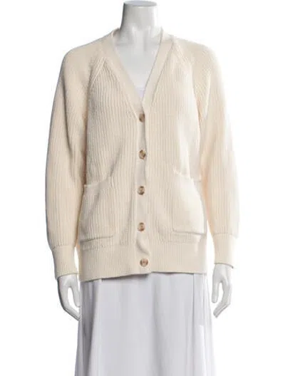 Pre-owned Hatch V-neck Sweater In Neutrals