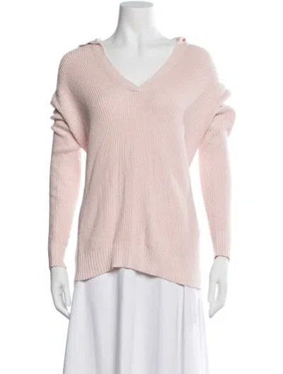 Pre-owned Hatch V-neck Sweater In Pink