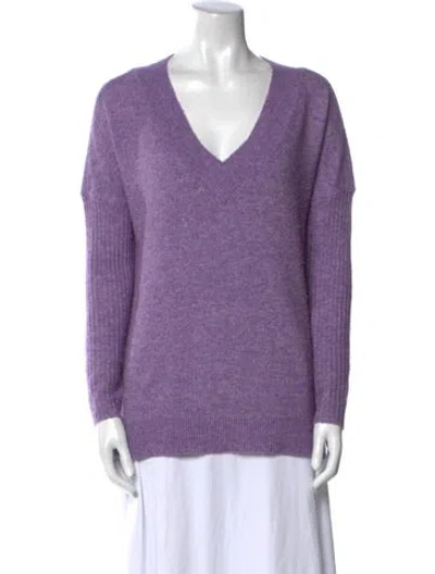 Pre-owned Hatch V-neck Sweater In Purple