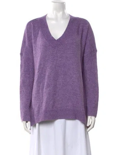 Pre-owned Hatch V-neck Sweater In Purple