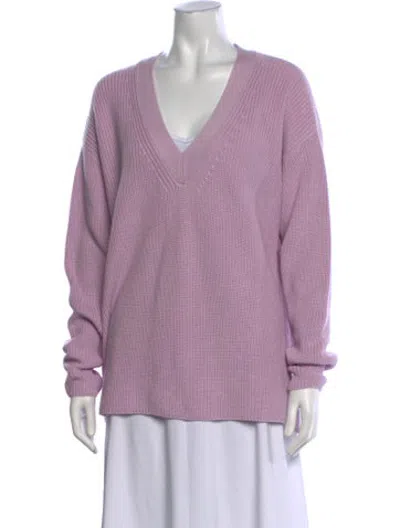 Pre-owned Hatch V-neck Sweater In Purple