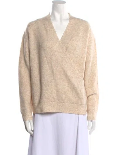 Pre-owned Hatch V-neck Sweater W/ Tags In Neutral