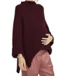 Hatch Women's Cabin Sweater In Maroon In Burgundy