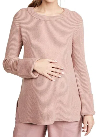 Hatch Women's Cecile Knit Sweater In Rosewood Pink In Multi
