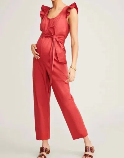 Hatch Women's Lianne Jumpsuit In Red