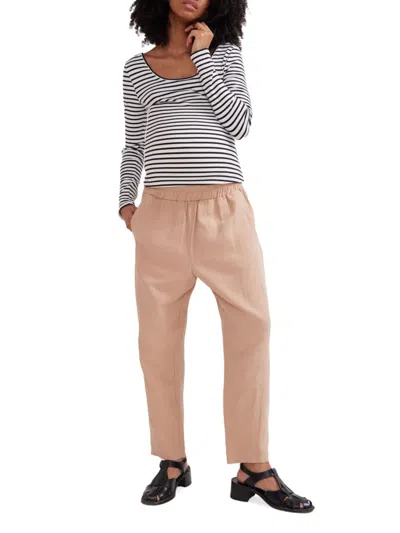 Hatch Women's The Asher Under The Bump Maternity Trousers In Sandstone