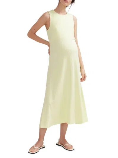Hatch Women's The Jamie Maternity Maxi Dress In Citron